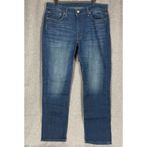 Levis Jeans Mens 36X33 (36X34 Tag) Blue 514 Straight American Dark Wash Denim